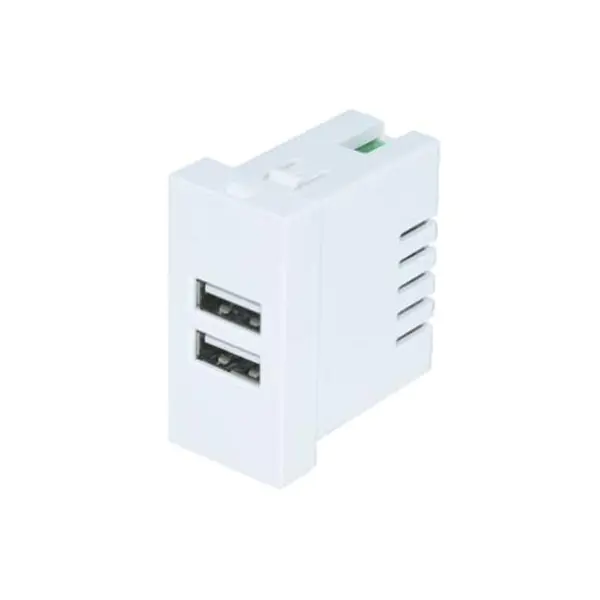 יציאת כפולה TypeA+A מודול שקע מטען USB 2.1A